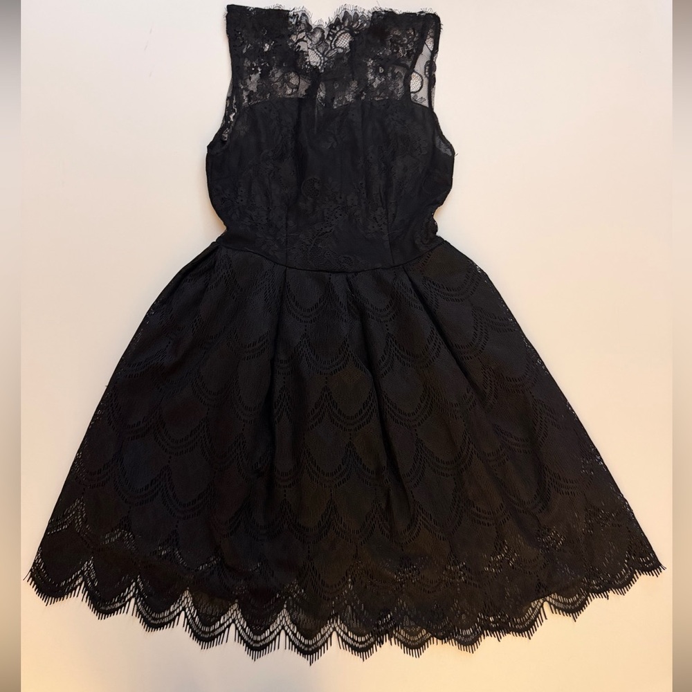 Black Lace Fit & Flare Dress